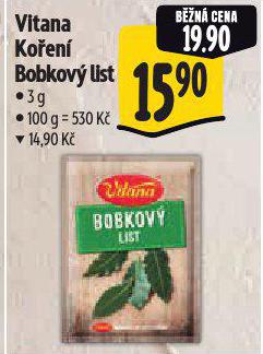 VITANA KOEN BOBKOV LIST