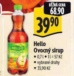 HELLO OVOCN SIRUP