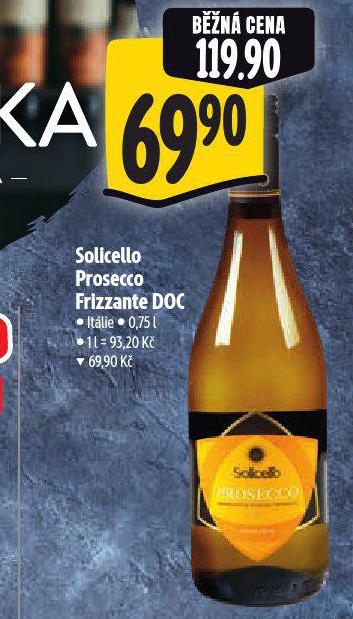 SOLICELLO PROSECCO FRIZZANTE DOC