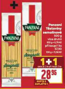 PANZANI TSTOVINY SEMOLINOV