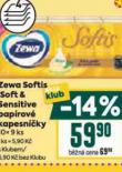 ZEWA SOFTIS SOFT A SENSITIVE PAPÍROVÉ KAPESNÍČKY