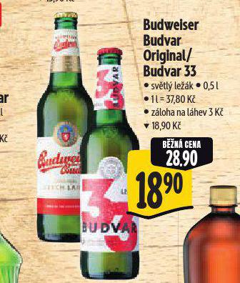 PIVO BUDWEISER BUDVAR