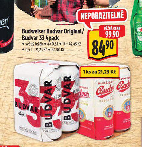 PIVO BUDWEISER BUDVAR