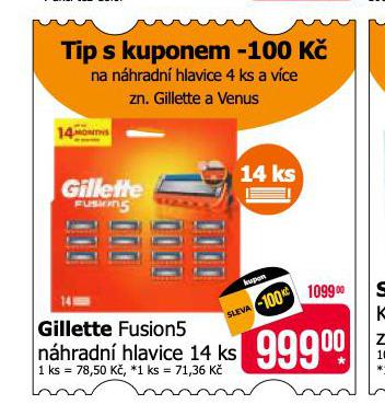 GILLETTE NHRADN HLAVICE