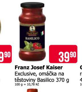 FRANZ JOSEF KAISER OMKA NA TSTOVINY