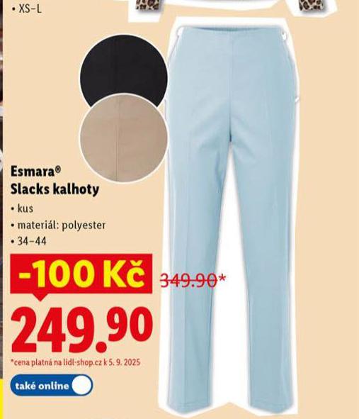 ESMARA SLACKS KALHOTY