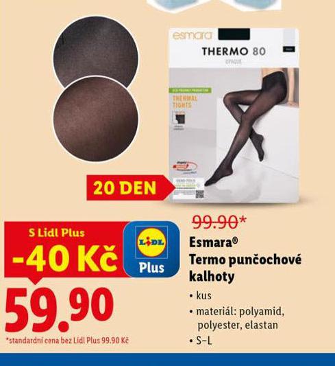 ESMARA TERMO PUNOCHOV KALHOTY