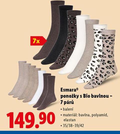 ESMARA PONOKY S BIO BAVLNOU - 7 PR