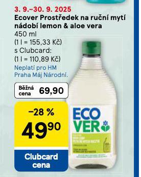 ECOVER PROSTEDEK NA RUN MYT NDOB LEMON A ALOE VERA