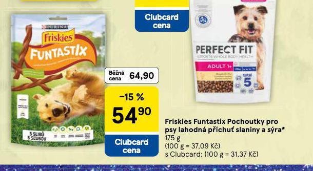 FRISKIES FUNTASTIX POCHOUTKY PRO PSY LAHODN PCHU SLANINY A SRA