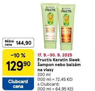 FRUCTIS KERATIN SLEEK AMPON