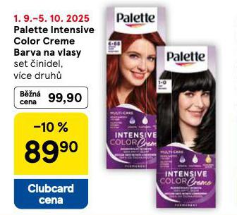 PALETTE INTENSIVE COLOR CREME BARVA NA VLASY