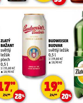 PIVO BUDWEISER BUDVAR