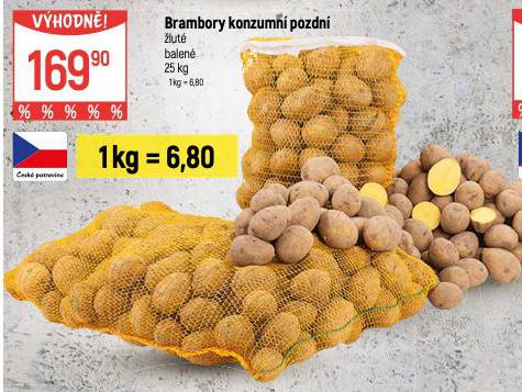 BRAMBORY KONZUMN POZDN