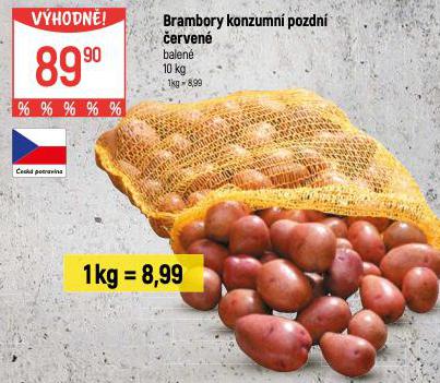 BRAMBORY KONZUMN POZDN ERVEN