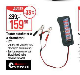 TESTER AUTOBATERIE A ALTERNTORU