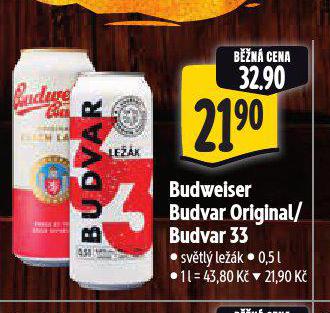 BUDWEISER BUDVAR ORIGINL
