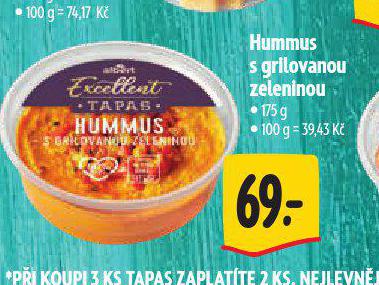 HUMMUS S GRILOVANOU ZELENINOU