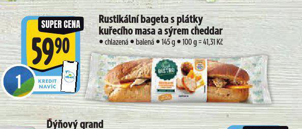 RUSTIKLN BAGETA S PLTKY KUECHO MASA A SREM CHEDDAR