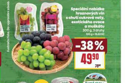 SPECILN NABDKA HROZNOVCH VN S CHUT CUKROV VATY, EXOTICKHO OVOCE A MUKTU