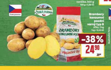 BRAMBORY KONZUMN POZDN VARN TYP B