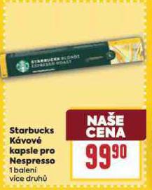 STARBUCKS KVOV KAPSLE PRO NESPRESSO