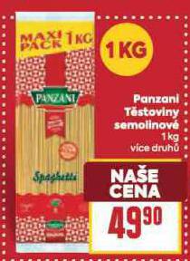 PANZANI TSTOVINY SEMOLINOV