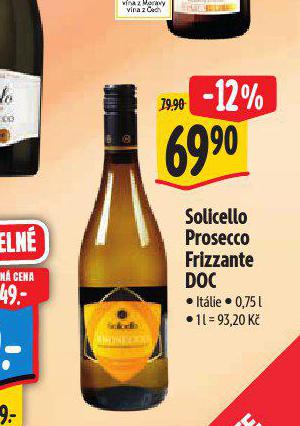 SOLICELLO PROSECCO FRIZZANTE DOC