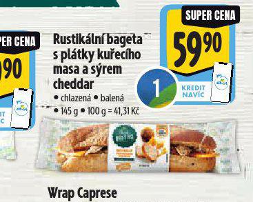RUSTIKLN BAGETA S PLTKY KUECHO MASA A SREM CHEDDAR