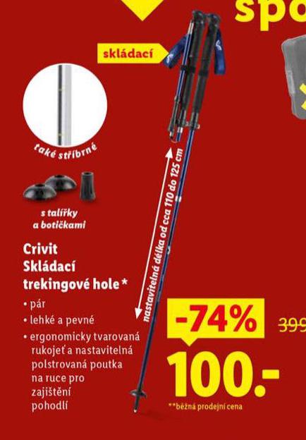 CRIVIT SKLDAC TREKINGOV HOLE