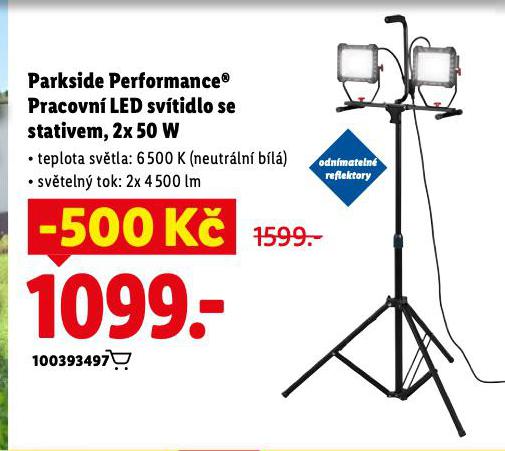 PARKSIDE PERFORMANCE PRACOVN LED SVTIDLO SE STATIVEM
