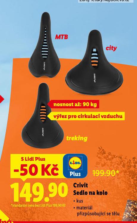 CRIVIT SEDADLO NA KOLO MTB