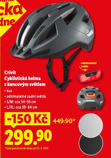 CRIVIT CYKLISTICK HELMA S KONCOVM SVTLEM