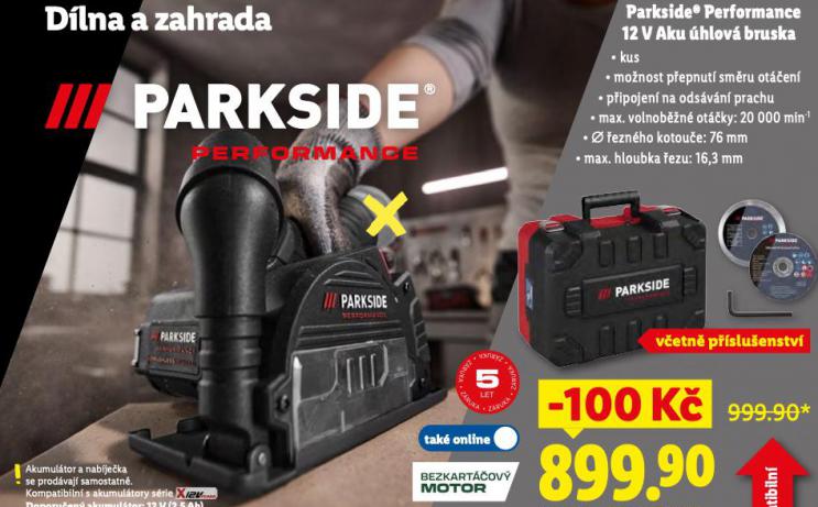 PARKSIDE PERFORMANCE 12 V AKU HLOV BRUSKA