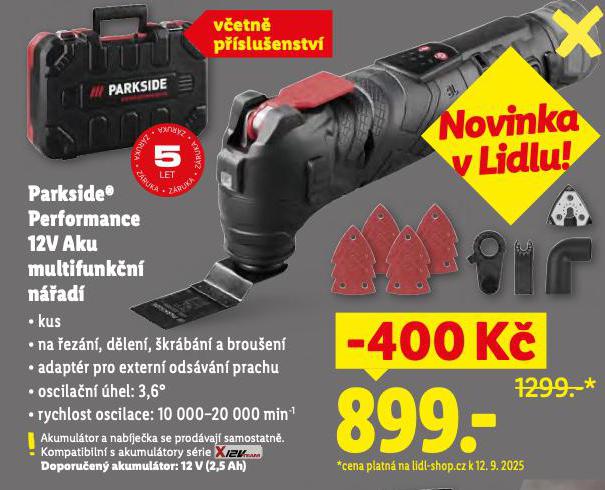 PARKSIDE PERFORMANCE 12V AKU MULTIFUNKN NAD