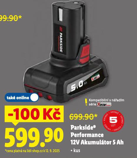 PARKSIDE PERFORMANCE 12 V AKUMULTOR 5 AH