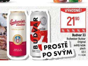 PIVO BUDWEISER BUDVAR