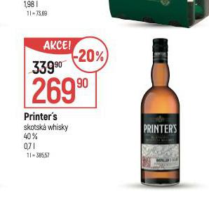 PRINTER'S SCOTCH WHISKY