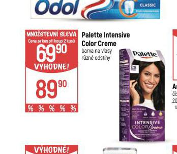 PALETTE BARVA NA VLASY