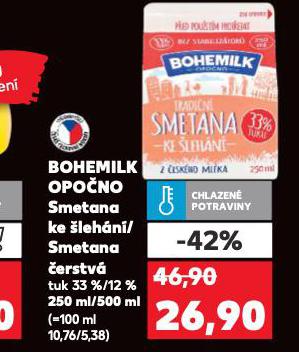 BOHEMILK OPONO SMETANA ERSTV