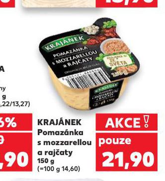 KRAJNEK POMAZNKA S MOZZARELLOU A RAJATY