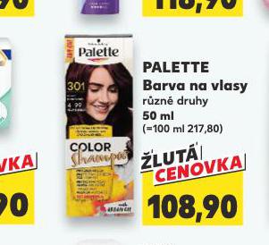 PALETTE BARVA NA VLASY