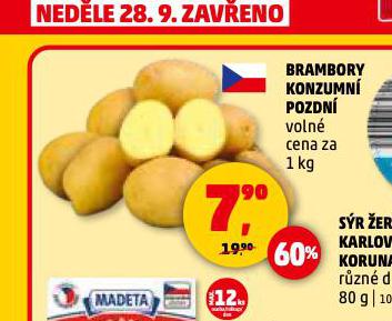 BRAMBORY KONZUMN POZDN