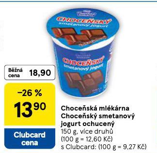 CHOCESK MLKRNA CHOCESK SMETANOV JOGURT OCHUCEN