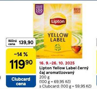 LIPTON YELLOW LABEL ERN AJ AROMATIZOVN
