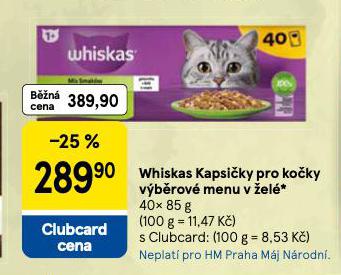 WHISKAS KAPSIKY PRO KOKY VBROV MENU V EL