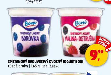 SMETANOV DVOUVRSTV OVOCN JOGURT