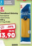 SEMOLINOVÉ TĚSTOVINY