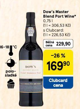 DOWS MASTER BLEND PORT WINE