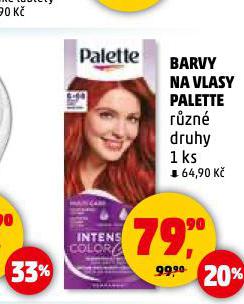 PALETTE BARVA NA VLASY